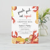Invitation Crawfish Boil Script Engagement Party (Debout devant)