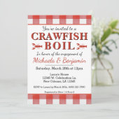 Invitation Crawfish Boil Seafood Party Pique-nique Fiançaille (Debout devant)