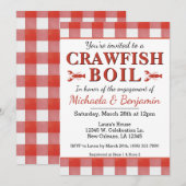 Invitation Crawfish Boil Seafood Party Pique-nique Fiançaille (Devant / Derrière)