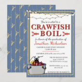 Invitation Crawfish Boil University College Graduation Party (Devant / Derrière)