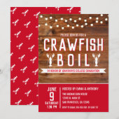 Invitation Crawfish Boil University College Graduation Party (Devant / Derrière)