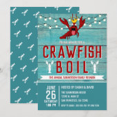 Invitation Crawfish Boire Famille Réunion Fête des fruits de (Devant / Derrière)
