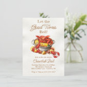 Invitation Crawfish Boisson de fruits de mer (Debout devant)