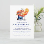 Invitation Crawfish Boisson Party Low Country Seafood (Debout devant)