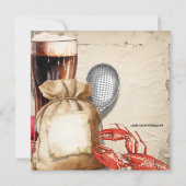 Invitation Crawfish | Mudbugs et fête de la bière (Dos)