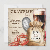 Invitation Crawfish | Mudbugs et fête de la bière (Devant)