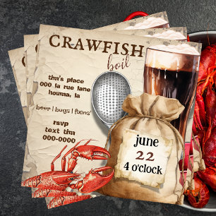 Invitation Crawfish   Mudbugs et fête de la bière