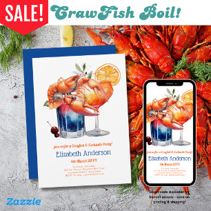 Invitation Crayfish Cocktail Party Crawfish and Dracks