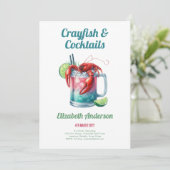 Invitation Crayfish Cocktail Party Crawfish Boil Festival (Debout devant)