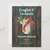 Invitation Crayfish Cocktail Party Crawfish Boil Festival (Devant)