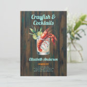 Invitation Crayfish Cocktail Party Crawfish Boil Festival (Debout devant)
