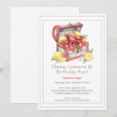 Invitation Crayfish & Lemon Treasure Chest Anniversaire (Devant / Derrière)