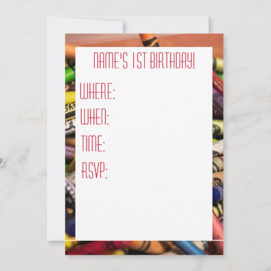 Invitation Crayon (Dos)