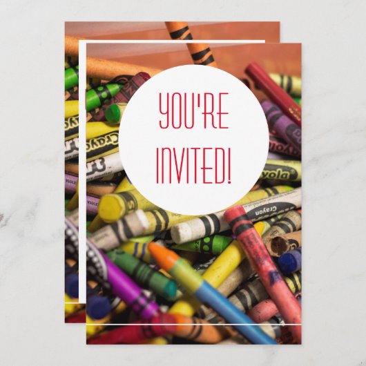 Invitation Crayon (Devant / Derrière)
