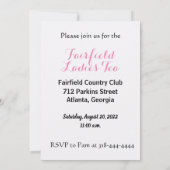 Invitation Crayon Chic Couleur Hydrangea Teups Floral (Dos)