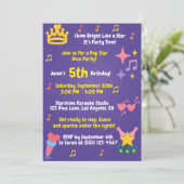 Invitation Crayon modifiable de style – Fête de diva de pop s (Debout devant)
