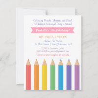 Crayons de Couleur Arc-en-Ciel Fête d'Anniversaire