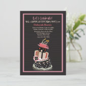 Invitation Crazy Birthday Cake (Debout devant)