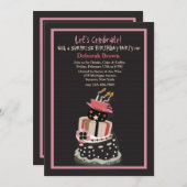 Invitation Crazy Birthday Cake (Devant / Derrière)