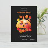 Invitation Crazy Halloween Citrouille (Debout devant)