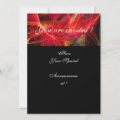 Invitation CRAZY PHOTON MONOGRAM rouge noir rose (Dos)