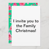 Invitation Crazy Red Candy Noël (Devant / Derrière)