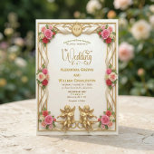 Invitation Cream And Blush Pink Romantic Floral Wedding