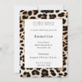 Invitation Cream Black Leopard Animal Print (Devant)