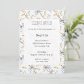 Invitation Cream Blue Bows (Debout devant)