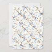 Invitation Cream Blue Bows (Dos)