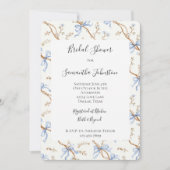 Invitation Cream Blue Bows (Devant)
