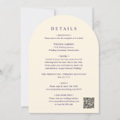Invitation Cream Blue Terracotta Floral Arch all in one (Dos)