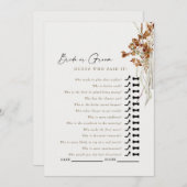 Invitation Cream Boho Devine Qui A Dit Qu'Il Douche Jeu (Devant / Derrière)