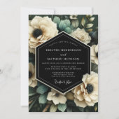 Invitation Cream Botanical Bloom Wedding (Devant)