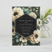 Invitation Cream Botanical Bloom Wedding (Debout devant)