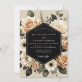 Invitation Cream Botanical Enchantment Wedding (Devant)