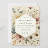 Invitation Cream Botanical Whimsy Wedding (Devant)