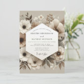 Invitation Cream Botanical Whisper Wedding (Debout devant)