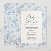 Invitation Cream Classique Traditionnel Baby Shower invitatio (Devant / Derrière)