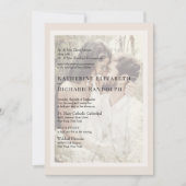 Invitation Cream Couple Photo 2 Mariage du site (Devant)