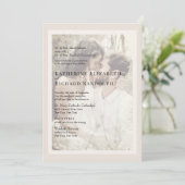 Invitation Cream Couple Photo 2 Mariage du site (Debout devant)