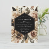 Invitation Cream Ethereal Blossom Wedding (Debout devant)