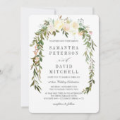 Invitation Cream Hunter Green | Mariage végétal (Devant)