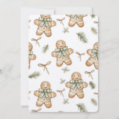 Invitation Cream Mint Green Gingerbread Cookies Birthday (Dos)