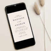 Invitation Cream Modern Elegance Wedding