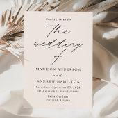 Invitation Cream Modern Elegance Wedding
