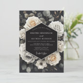 Invitation Cream Rose Woodland Wedding (Debout devant)