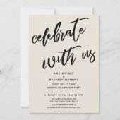 Invitation Cream Simple Célébrez avec nous Réception de maria (Devant)