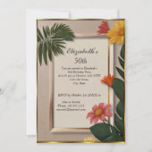 Invitation Cream Summertime 50th Birthday Party (Devant)