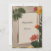 Invitation Cream Summertime 50th Birthday Party (Dos)